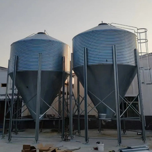 <span class=keywords><strong>Tour</strong></span> d'alimentation 1-50T pour élevages de volailles/poulets/porcs, silo à alimentation en acier galvanisé avec fond trémie pour le stockage d'aliments pour animaux - Product Image 3