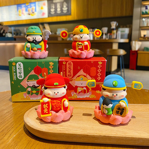 รูปปั้นเทพเจ้าแห่งความมั่งคั่งทำจากเรซิ่น งานฝีมือสร้างสรรค์ ของตกแต่งโต๊ะทำงาน ของขวัญปีใหม่จีน ของตกแต่งศิลปะ - Product Image 2