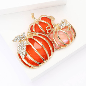 Broche en alliage plaqué or avec strass en cristal de forme ovale, bijoux de mode pour enfants et femmes, accessoire cadeau pour mariage et fête - Product Image 1