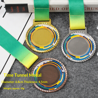 Médaille de récompense créative en alliage de zinc, finition laquée, couleurs or, argent, bronze, logo personnalisé disponible, pour le sport