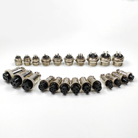 Conector de Enchufe DIN de Aviación con Recubrimiento de Cobre y Plata, Carcasa de Aleación de Zinc IP55 GX12/GX16/GX20/GX25, Enchufe de 4P/3P/7P/6P/12P/5P Pines, 10A