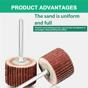 Roue à lamelles abrasive <span class=keywords><strong>de</strong></span> 6 mm pour le meulage, le polissage et le ponçage du métal, accessoires pour outils rotatifs <span class=keywords><strong>de</strong></span> perceuse électrique - Product Image 4