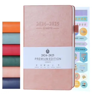 2025 Notitieboek Custom Pu Lederen Hardcover Dagboek Hardcover A5 Budget Agenda Journal Planner Notebook Leverancier