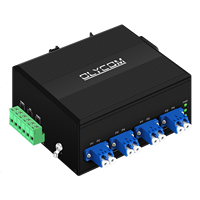 Modul Saklar Bypass Optik Olycom 4 Port Singlemode Konektor LC Input Ganda AC/DC