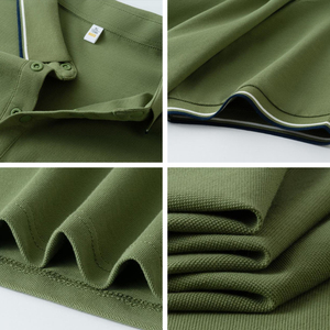 เสื้อโปโลผู้ชายสีล้วนแห้งเร็ว, เสื้อโปโล100% soros แขนสั้นผ้าคอตตอนแท้สำหรับนักธุรกิจ - Product Image 5