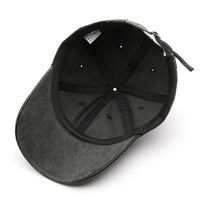 Gorra de Béisbol de 6 Paneles con Visera de Cuero, Logotipo Personalizado, Gorra Desgastada, Gorras de Algodón Lavado Estilo Dad Hat