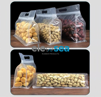 Bolsa Transparente Mate con Fondo Plano Elesea, Sellado Térmico y Lateral, Apta para Microondas, PET/PE de Grado Alimenticio, 8 Sellados para Alimentos para Mascotas