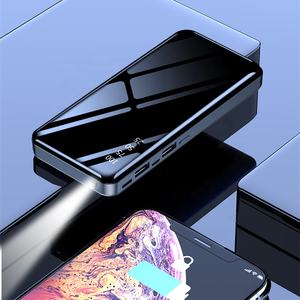 미러 20000mah 전원 은행 블랙 블루 빠른 충전 외부 배터리 팩 LCD 휴대용 휴대 전화 충전기 Powerbank 20000mah - Product Image 5