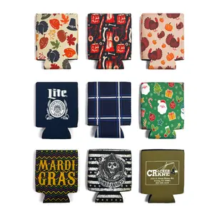 Neoprene Sublimation Can Coolie Leather Blank Slim Beer Can Sleeve Can Cooler Koozies With Logo
