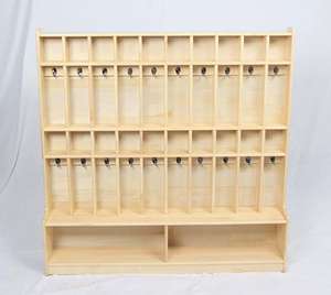 Porte-gobelet et porte-serviettes en bois massif au design moderne pour enfants Tenture murale pour l'école <span class=keywords><strong>maternelle</strong></span> et l'extérieur - Product Image 4