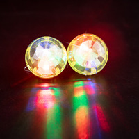 Boucles d'oreilles boule disco boucles d'oreilles lumineuses rechargeables boucles d'oreilles LED boule pour femmes accessoires de danse de fête disco