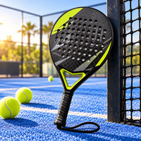 Raquette de padel en fibre de carbone 2026, nouvelle collection, technologie améliorée, forme et logo personnalisés, fabrication professionnelle