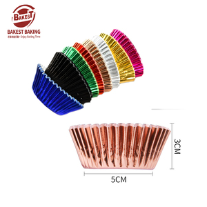 Bakest Standard Gold Cupcake Liners, sin olor, Grado Alimenticio y tazas para hornear a prueba de grasa, <span class=keywords><strong>papel</strong></span> de aluminio - Product Image 6