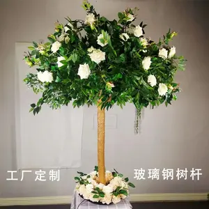 Künstliche große dekorative Indoor-Bäume künstlicher Rosenbaum Tischbaum Innendekoration Blumenbaum glasfaserverstärkt