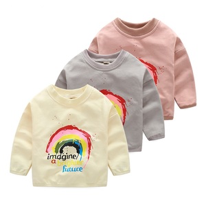 Los Más Vendidos de Alibaba, <span class=keywords><strong>Camisetas</strong></span> de Primavera para Niñas, 100% Algodón, Nuevos Diseños Estampados a la Moda - Product Image 1