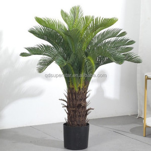 Venta al por mayor de plástico para interiores y exteriores, fábrica de plantas decoradas, <span class=keywords><strong>pequeña</strong></span> <span class=keywords><strong>palmera</strong></span> artificial de cicas de sagú, venta al por mayor de 2017 - Product Image 3