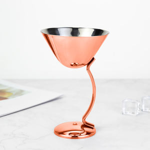 Bicchiere da Vino Infrangibile in Acciaio Inox da 150ml 5oz con Stelo, Accessori da Bar, Calice in Metallo per Martini e Cocktail, per Mimosas e Bloody Mary - Product Image 2