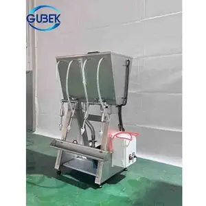 GUBEK Siphon Gravity overflow liquid filling machine with automatic feeding