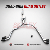 Système d'échappement Catback SKYLEY SS304 avec soupapes et embouts en carbone quadruples pour Jeep Gladiator JT 3.6L V6 2020 et après