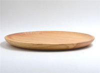 Assiette Circulaire en Bois de Luxe de Haute Qualité, Durable, Personnalisée pour Gâteaux Simples, Sushi, Utilisation en Cuisine, Respectueuse de l'Environnement