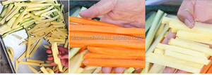 Machine à découper les pommes de terre, les carottes et les pastèques en acier inoxydable de qualité commerciale avec moteur, facile à utiliser, machine à éplucher les fruits et légumes - Product Image 6