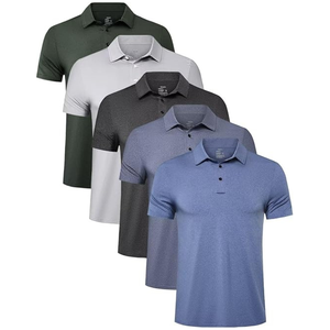 Polos de manga corta de secado rápido para hombre, camisetas de golf que absorben la humedad para entrenamiento informal, camisetas bordadas - Product Image 1