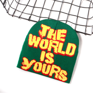 Nouveauté Funky Jacquard Y2K Beanie chapeau hiver coupe-vent acrylique pêcheur crâne casquette avec arcs dessin animé motif hommes mode" - Product Image 4