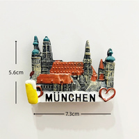 ODM Allemagne Ville Paysage Souvenir Réfrigérateur Aimant Berlin Munich Hambourg Brême Mayence Francfort Cologne Résine Réfrigérateur Aimant