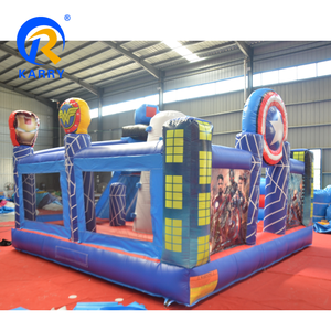Superhero-Themed Commercial Inflatable Bouncy Castle Slide for Kids Inflatable Playground Bounce House Inflatable Slide Obstacle - Product Image 3