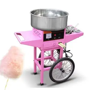 top list High Capacity Commercial Professional Stainless Steel Food Adjustable Sales Pink Cotton Candy Floss Machine
