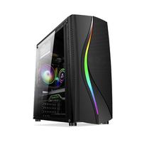 Gaming Desktop PC Accessories RGB LED Light Strip Supported Century Star Aluminum Alloy Mid Tower Computer Cases Side Panel
