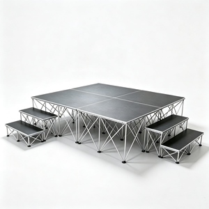 Plateforme de scène pliable en aluminium de qualité supérieure, scène mobile portable pour événements - Product Image 1