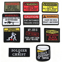 Patch brodé personnalisé style punk, thermocollant ou à coudre, pour chapeaux, vêtements, sacs, style gothique rock sombre, vente en gros, patchs DIY