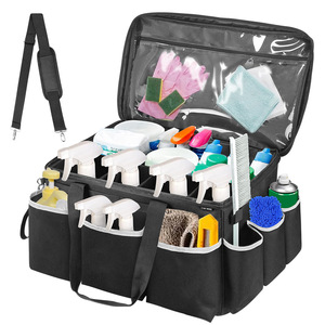 Multi Compartment <b>Tool</b> Duffle <b>Bag</b> With Removable Strap Water Resistant Universal Storage For Cleaning Supplies And <b>Tools</b> - Product Image 1