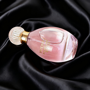 Sang trọng rõ ràng chai nước hoa thủy tinh với sọc Cap, bơm lại cao cấp Eau de Parfum container cho phụ nữ Giọt Nước Mắt thả hình dạng - Product Image 3