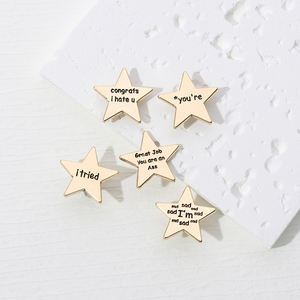 Значок-брошь с эмалью и офсетной печатью «Star Awards», с надписью «You Tried I Tried», забавный, вдохновляющий, для мужчин - Product Image 6