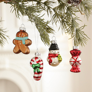 Adornos Navideños Colgantes Tradicionales Vintage de Santa Claus, Adornos de Vidrio Coloridos con Santa Claus, Copos de Nieve, Ecológicos y Personalizables - Product Image 3