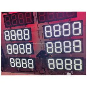 16inch 888.8 Red White Green Led Display Screen Oil Station For Petrol Station