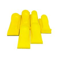 Bloque de lijado rectangular curvo de alto rendimiento de grado industrial, herramienta abrasiva con absorción de polvo para masilla y lijado en seco.