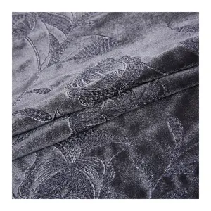 German Polyester Velvet Fabric for Clothing China Supplier Fancy Embroidered Embroidery Fabric 100 Yards Customized Color 460G/M