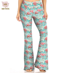 Meiyang Leggings <span class=keywords><strong>de</strong></span> <span class=keywords><strong>sport</strong></span> évasés à taille haute, respirants, imprimés personnalisés, extensibles, effet ventre plat et rehaussement des fesses - Product Image 6