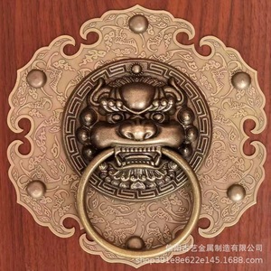 Timbre de Puerta de Estilo Antiguo, Cabeza de León en Latón Puro, Montaje en Superficie, Uso General - Product Image 2