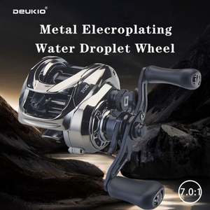 Moulinet de pêche baitcasting haute qualité DC2000 7.0:1 en fibre de carbone et nylon pour eau salée, manivelle gauche - Product Image 5