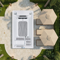 Piscine Spa Extérieure Autoportante Rectangulaire Moderne en Acrylique Écologique avec Massage Sans Fin pour Hôtels