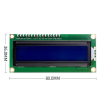 Módulo LCD JEO LCD1602, pantalla verde azul de 5V, interfaz IIC/I2C, módulo de pantalla LCD, módulo de pantalla