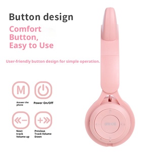 <b>Cat's</b> <b>Ears</b> Steamed <b>Cat</b> <b>Ear</b> Shaped Bread Hair Light Headworn Blue Tooth Headset Subwoofer Wireless Foldable Universal Headset - Product Image 6