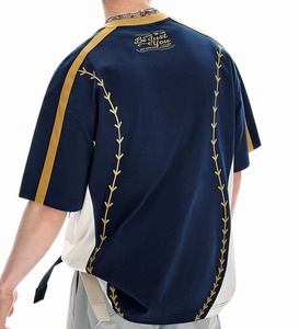 Camiseta de Béisbol con Logotipo Bordado, Unisex/<span class=keywords><strong>Hombre</strong></span>, 100% Algodón Tejido, Estilo Urbano, Costuras Curvas, Diseño Gráfico, Deportiva, Talla Grande - Product Image 2