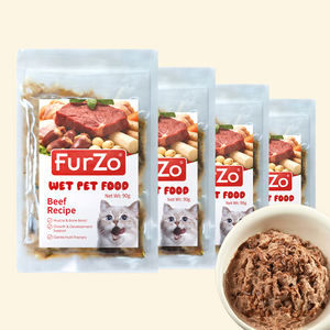 Comida Enlatada para Gatos Marca Furzo 90G, Sabor a Pollo + Calabaza, Gelatina de Carne <span class=keywords><strong>Real</strong></span> de Alta Calidad, Salsa de Carne, Comida <span class=keywords><strong>en</strong></span> Bolsa, Golosinas para Gatos - Product Image 3