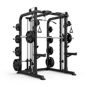 Máquina Smith Combinada Premium 80x80 de Acero para Almacenamiento de Discos, Comercial <span class=keywords><strong>Elite</strong></span>, Todo en Uno, Multigimnasio, con Contrapeso y Rack de Alta Resistencia - Product Image 1