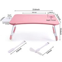 Combohome lit pour ordinateur portable Table pliable plateau de petit-déjeuner Portable bureau debout lecture et support en bambou avec tiroir pour canapé bureau